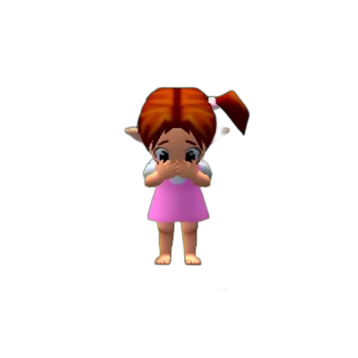 hair, dress, staff, creature transparent PNG cut-out
