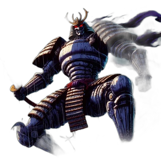 robot, creature, staff, weapon transparent PNG cut-out