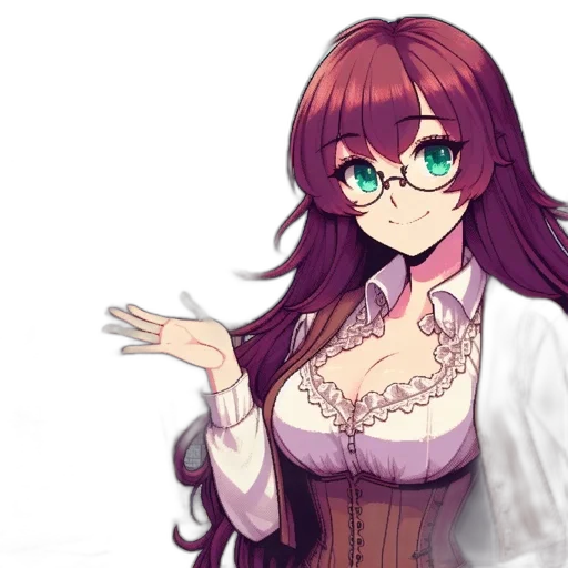 dress, staff, crown, anime transparent PNG cut-out