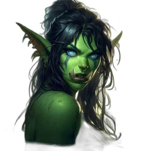 face, dragon, staff, fantasy art transparent PNG cut-out