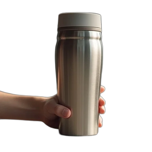 bottle, 3d render, photorealistic, thermos transparent PNG cut-out