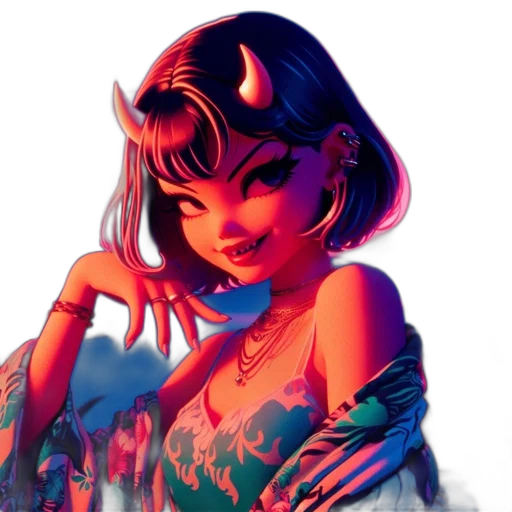 fantasy art, concept art, comic book art, vaporwave transparent PNG cut-out