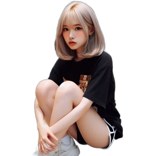 hair, face, dress, creature transparent PNG cut-out