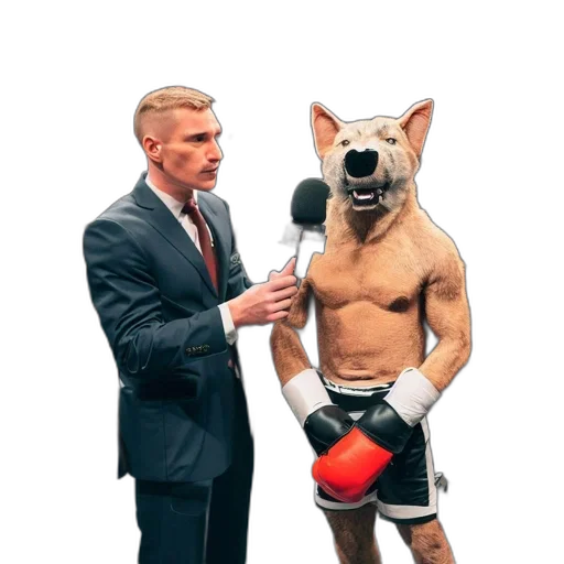 animal, jacket, staff, mask transparent PNG cut-out