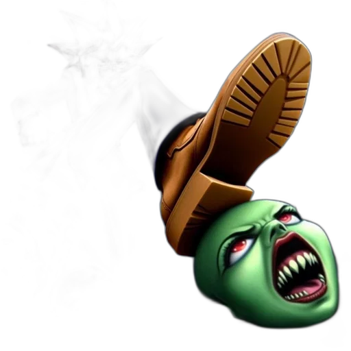 mask, hat, shoes, staff transparent PNG cut-out