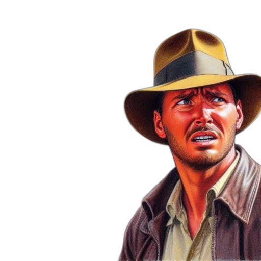 hat, face, photorealistic, oil painting transparent PNG cut-out