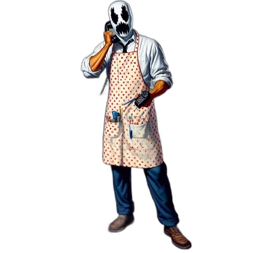 mask, staff, food, robot transparent PNG cut-out