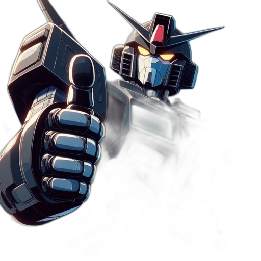 robot, weapon, concept art, 3d render transparent PNG cut-out