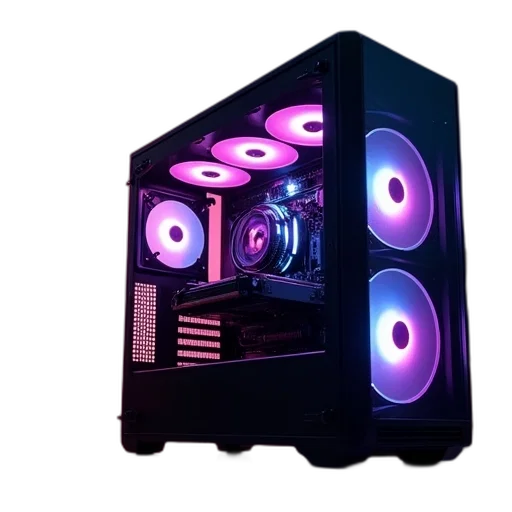 robot, 3d render, cyberpunk, vaporwave transparent PNG cut-out