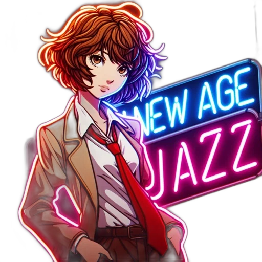 staff, anime, vaporwave, pixel art transparent PNG cut-out