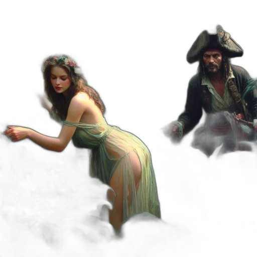 concept art, fantasy art, oil painting, photorealistic transparent PNG cut-out