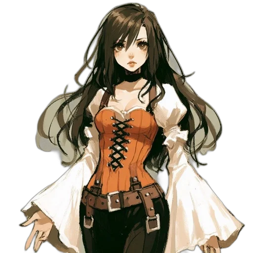 dress, staff, concept art, fantasy art transparent PNG cut-out