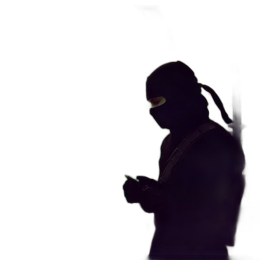 mask, staff, weapon, jacket transparent PNG cut-out
