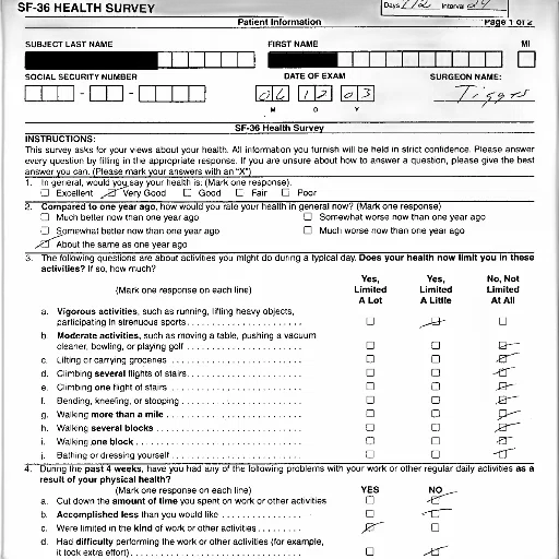 sf-36, health, survey, instructions transparent PNG cut-out