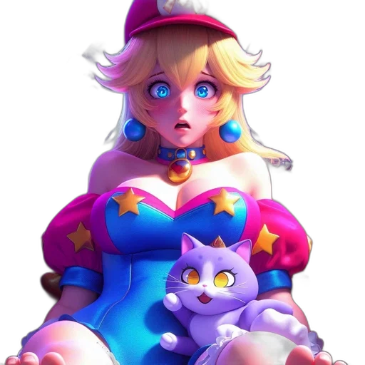 dress, staff, face, hat transparent PNG cut-out