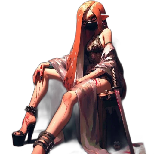 dress, mask, staff, robot transparent PNG cut-out