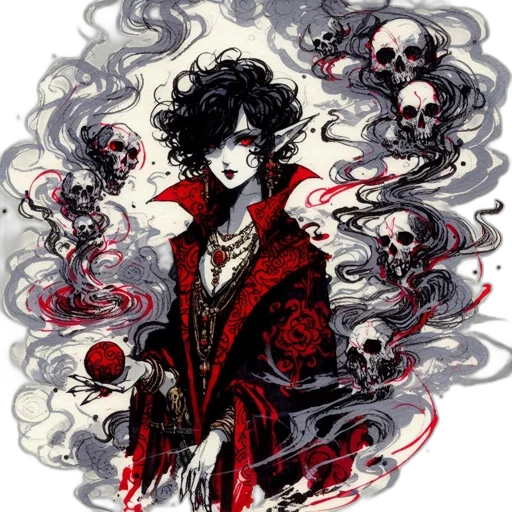 comic book art, fantasy art, concept art, watercolor transparent PNG cut-out