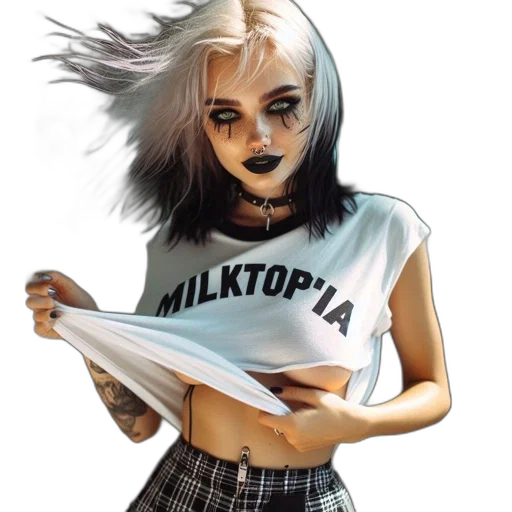 hair, mask, jacket, face transparent PNG cut-out