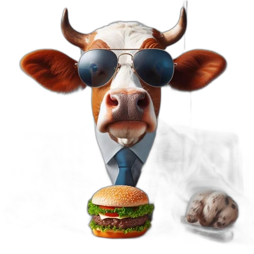 food, animal, face, photorealistic transparent PNG cut-out