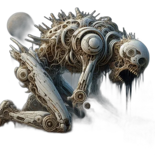 creature, robot, mask, weapon transparent PNG cut-out