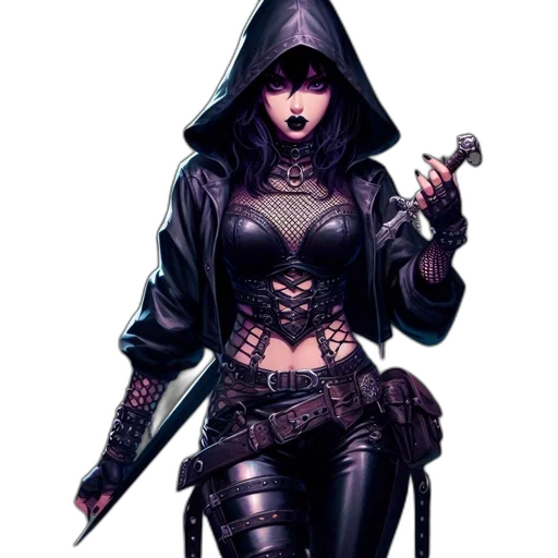 weapon, jacket, staff, comic book art transparent PNG cut-out