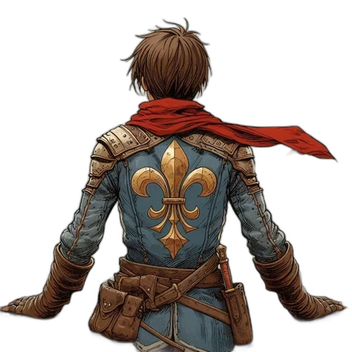 jacket, sword, mask, staff transparent PNG cut-out