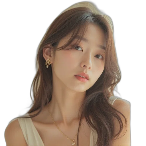 jewelry, face, photorealistic, oil painting transparent PNG cut-out