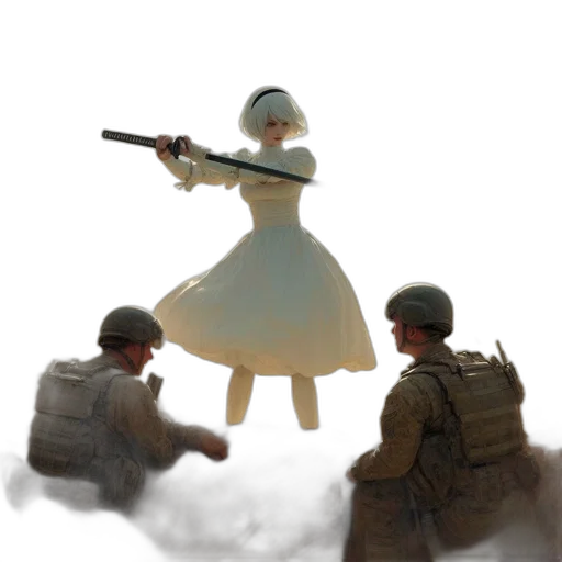 weapon, dress, sword, staff transparent PNG cut-out