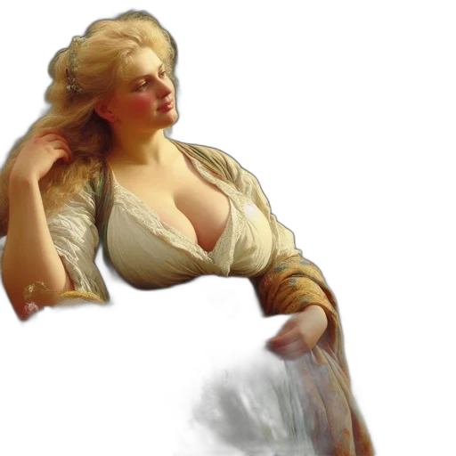 dress, jewelry, oil painting, photorealistic transparent PNG cut-out
