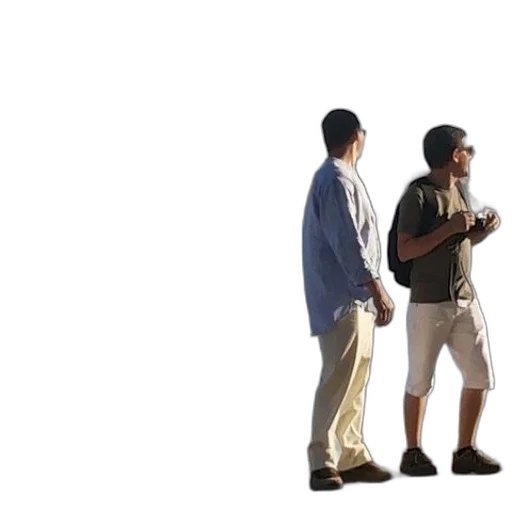 staff, shoes, jacket, hat transparent PNG cut-out