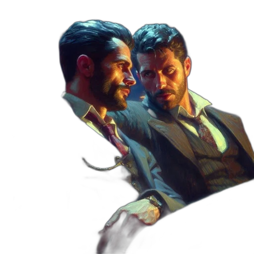 jacket, concept art, comic book art, watercolor transparent PNG cut-out