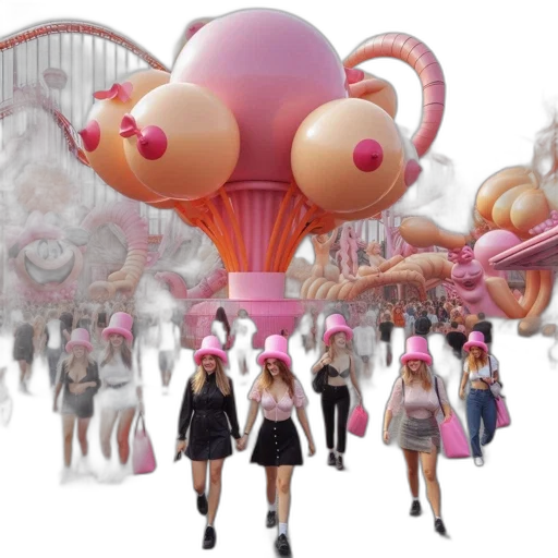 concept art, 3d render, city street, animated transparent PNG cut-out