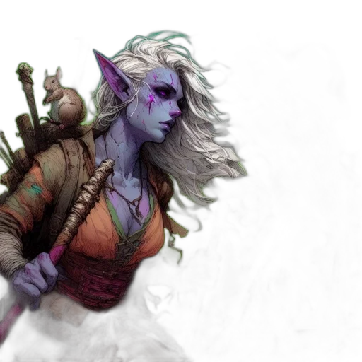 fantasy art, concept art, watercolor, comic book art transparent PNG cut-out