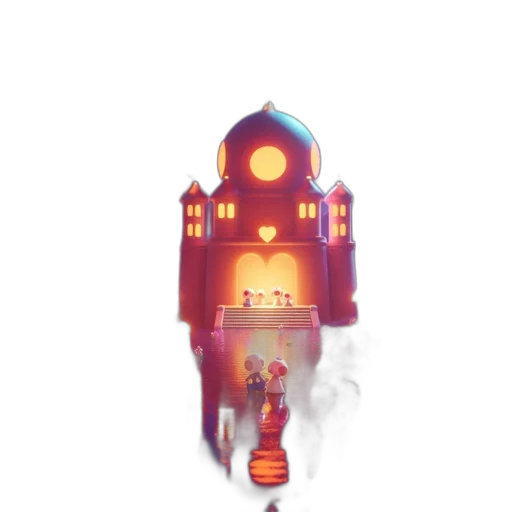 robot, building, weapon, crown transparent PNG cut-out