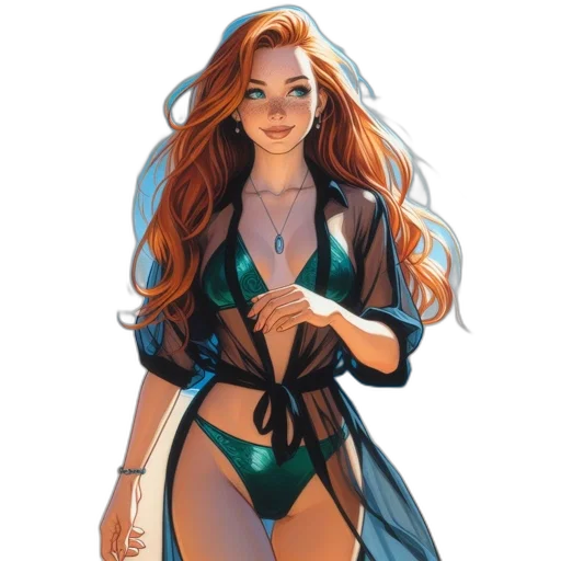 dress, comic book art, concept art, fantasy art transparent PNG cut-out