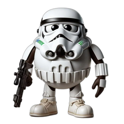 robot, weapon, 3d render, concept art transparent PNG cut-out