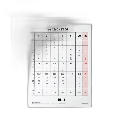 whiteboard, cricket, scorecard, displayed transparent PNG cut-out