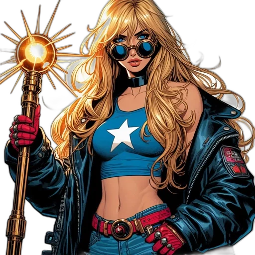 comic book art, concept art, woman, fusion transparent PNG cut-out