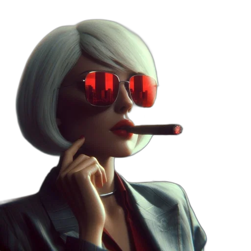jacket, face, cyberpunk, concept art transparent PNG cut-out