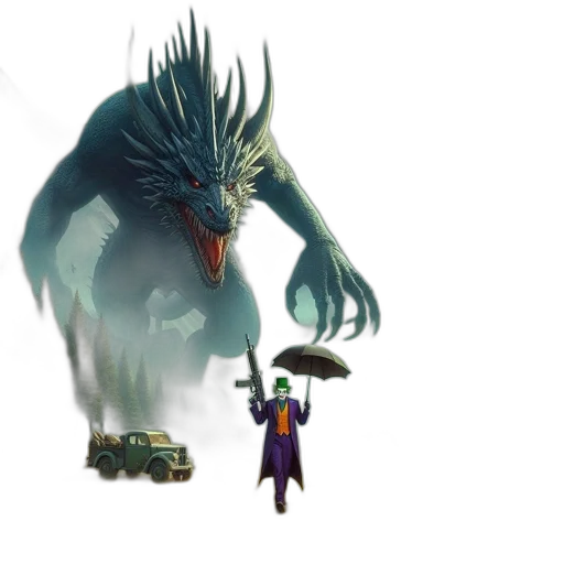 dragon, creature, staff, concept art transparent PNG cut-out