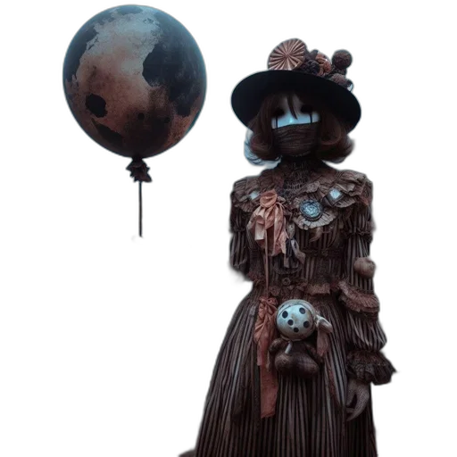mask, dress, staff, robot transparent PNG cut-out
