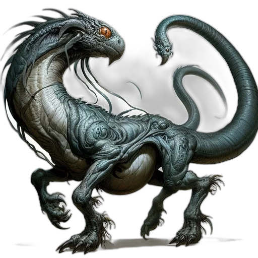 dragon, creature, animal, staff transparent PNG cut-out