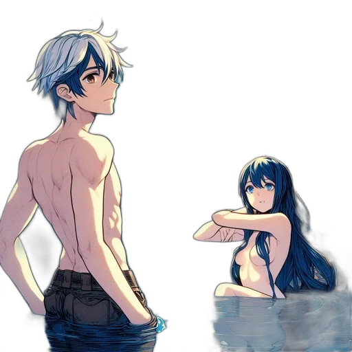 anime, watercolor, concept art, comic book art transparent PNG cut-out