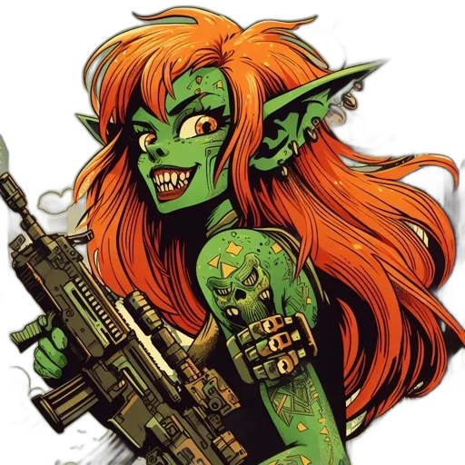 weapon, comic book art, concept art, fantasy art transparent PNG cut-out