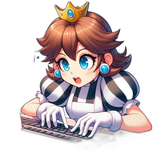 crown, staff, robot, pixel art transparent PNG cut-out