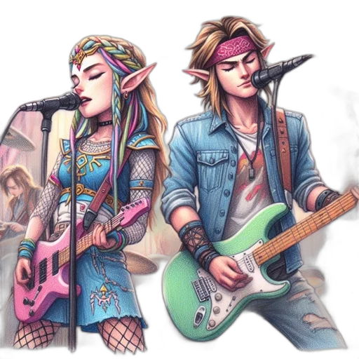 concept art, watercolor, fantasy art, pixel art transparent PNG cut-out