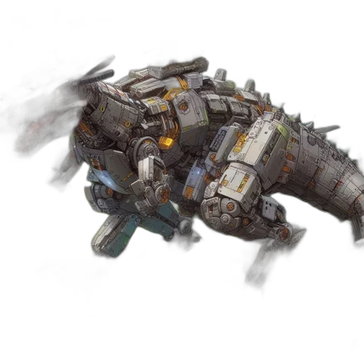 weapon, robot, dragon, concept art transparent PNG cut-out