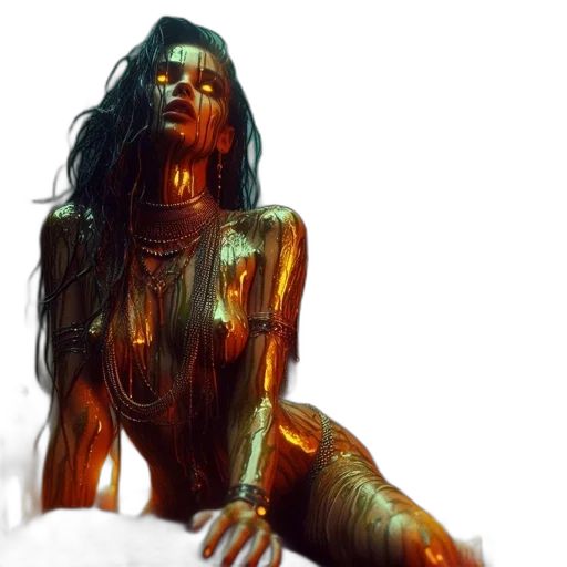 creature, dress, concept art, cyberpunk transparent PNG cut-out