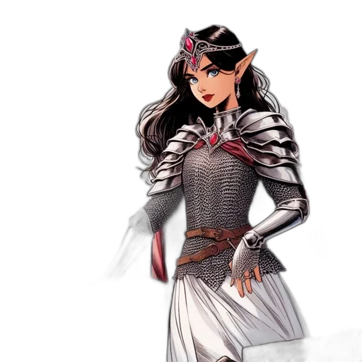 dress, fantasy art, concept art, comic book art transparent PNG cut-out