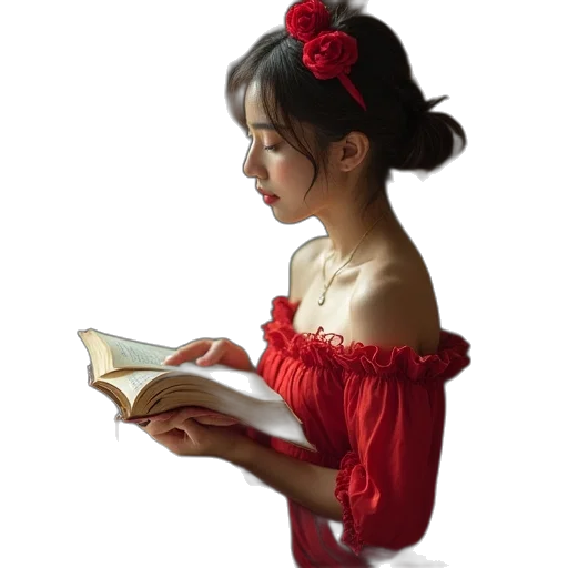 dress, staff, photorealistic, oil painting transparent PNG cut-out